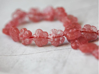Cherry Quartz 12mm Flower