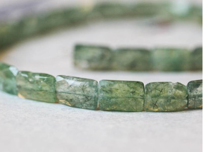 Green Tourmalinated Quartz 10x15 Cushion Cut