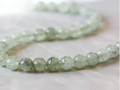 Green Tourmalinated Quartz 10mm Round