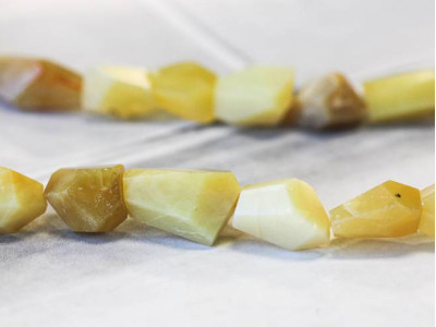 Yellow Opal 15x Faceted Nugget