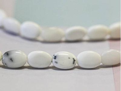 White Opal 10x14 Flat Oval
