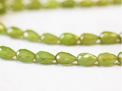 Olive Quartz 8x12 Faceted Teardrop