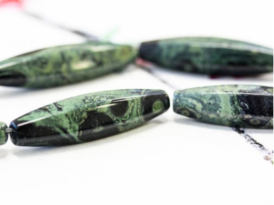 Kambaba Jasper 10x40 Hexagon Oval Rice