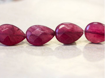 Purple Jade 13x18 Faceted Flat Pear