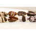 302-1005 Brown Zebra Jasper <br>15x25 Ridged Flat Pear