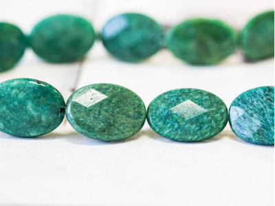 Russian Amazonite 22x30 Faceted Flat Oval