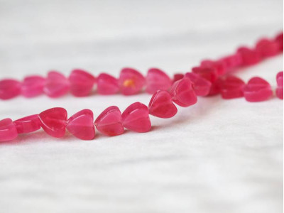 Pink Jade 8mm Heart