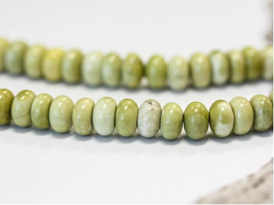 Yellow Turquoise 8mm Rondell