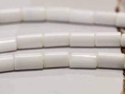 White Agate 6x11x4 Oval Tube