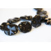 343-0003 Black Obsidian <br>25x30 Waved Flat Oval