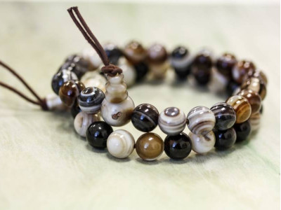 Black Sardonyx 8mm Power Beads Bracelet