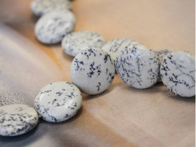 Black Spot Jasper 20mm Dime