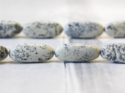 Black Spot Jasper 15x34 Flat Oval