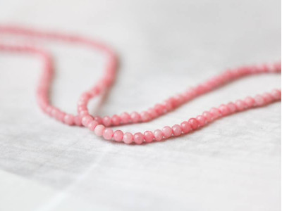 Pink Aragonite 2mm Faceted Round