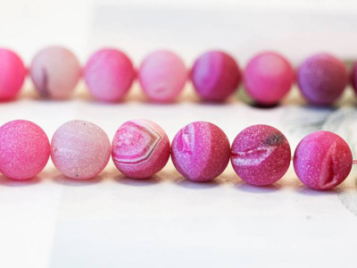 Matte Geode Agate 16mm Round