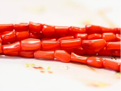 Dyed Coral 4x7 Bamboo Tube