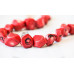 519-1326 Dyed Coral <br>20-25x Faceted Nugget