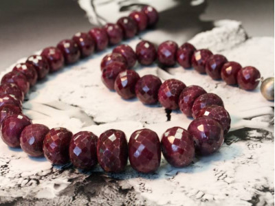 Ruby 13-18mm Faceted Rondell