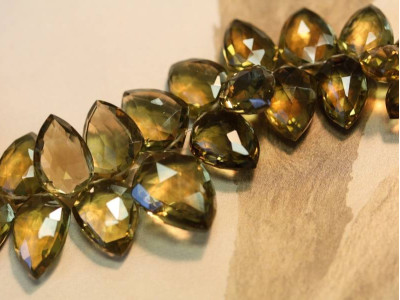 Beer Quartz 12-20x Faceted Fancy Briolette