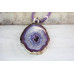 L3793-024 Geode Agate <br>80x58 Bezel Pendant