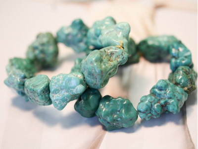 Chinese Turquoise 20-24x Nugget Bracelet