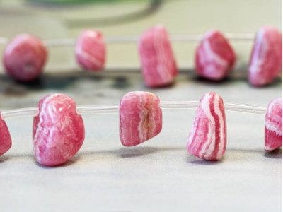 Rhodochrosite 10-16x Nugget Drop