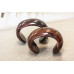 L4295-001 Mahogany Obsidian <br>28x Cuff Bracelet