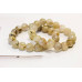 L4363-223 Rutilated Quartz <br>11mm Round Bracelet